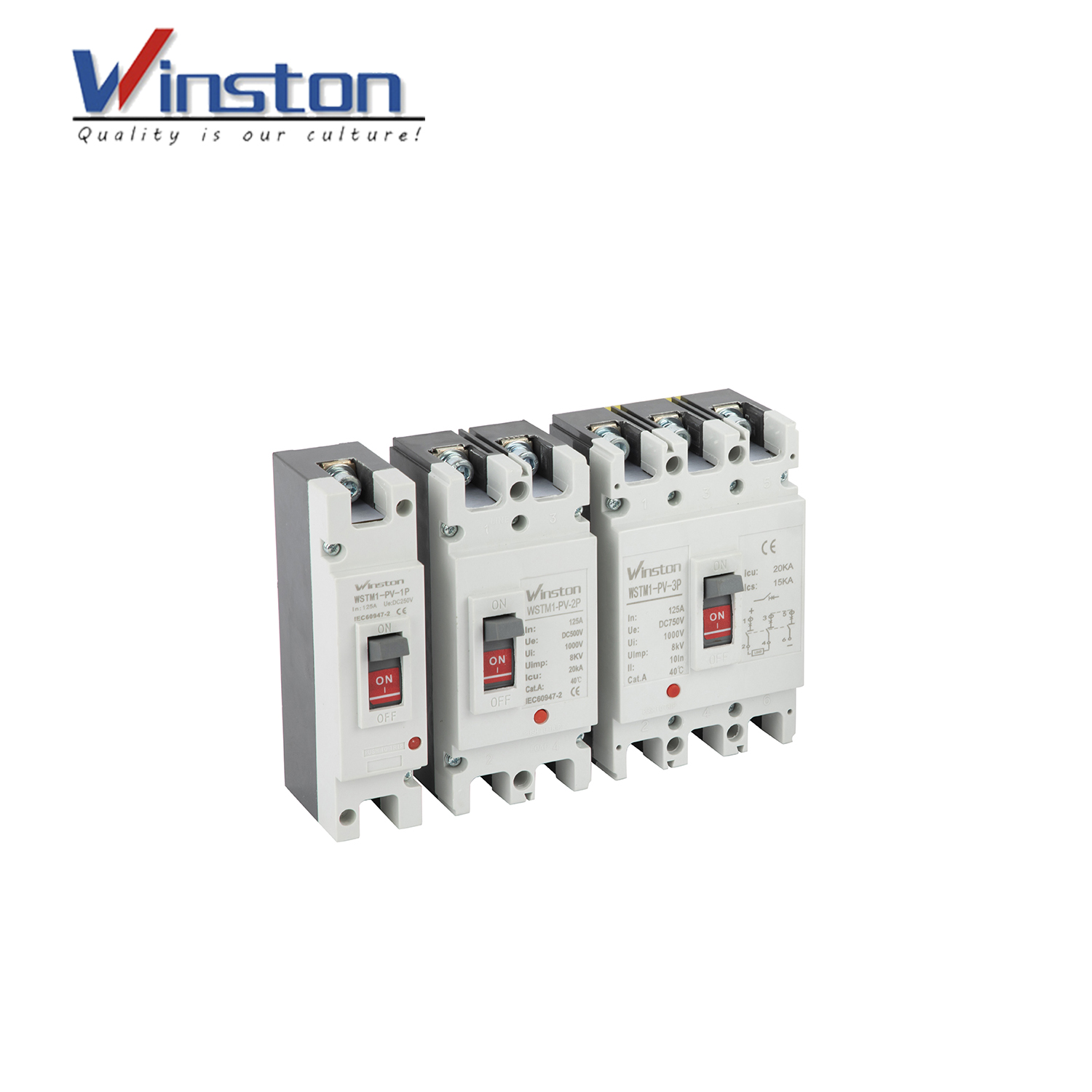 WSTM1-PV-1P Solar Molded Case Circuit Breakers